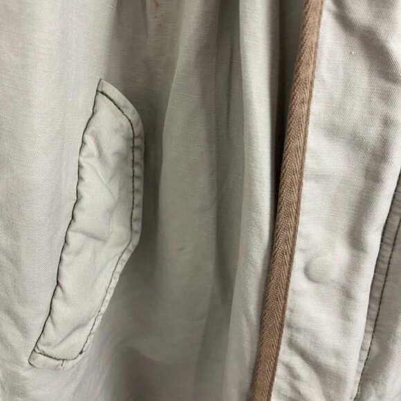 Free People Khaki Short Sleeve Cotton Utility Jacket w/ Hood - Picture 3 of 11